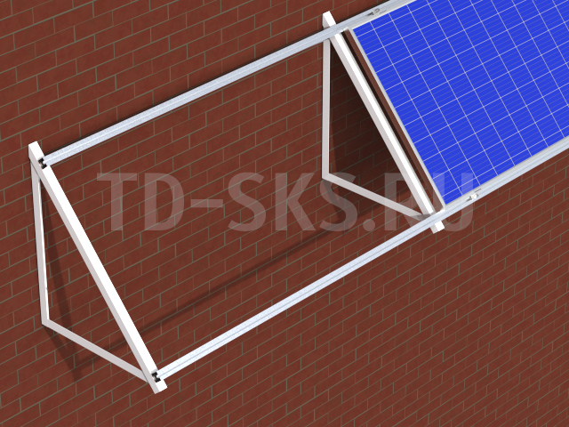 Опора для крепления солненчой батареии на кровле DAARTS схема